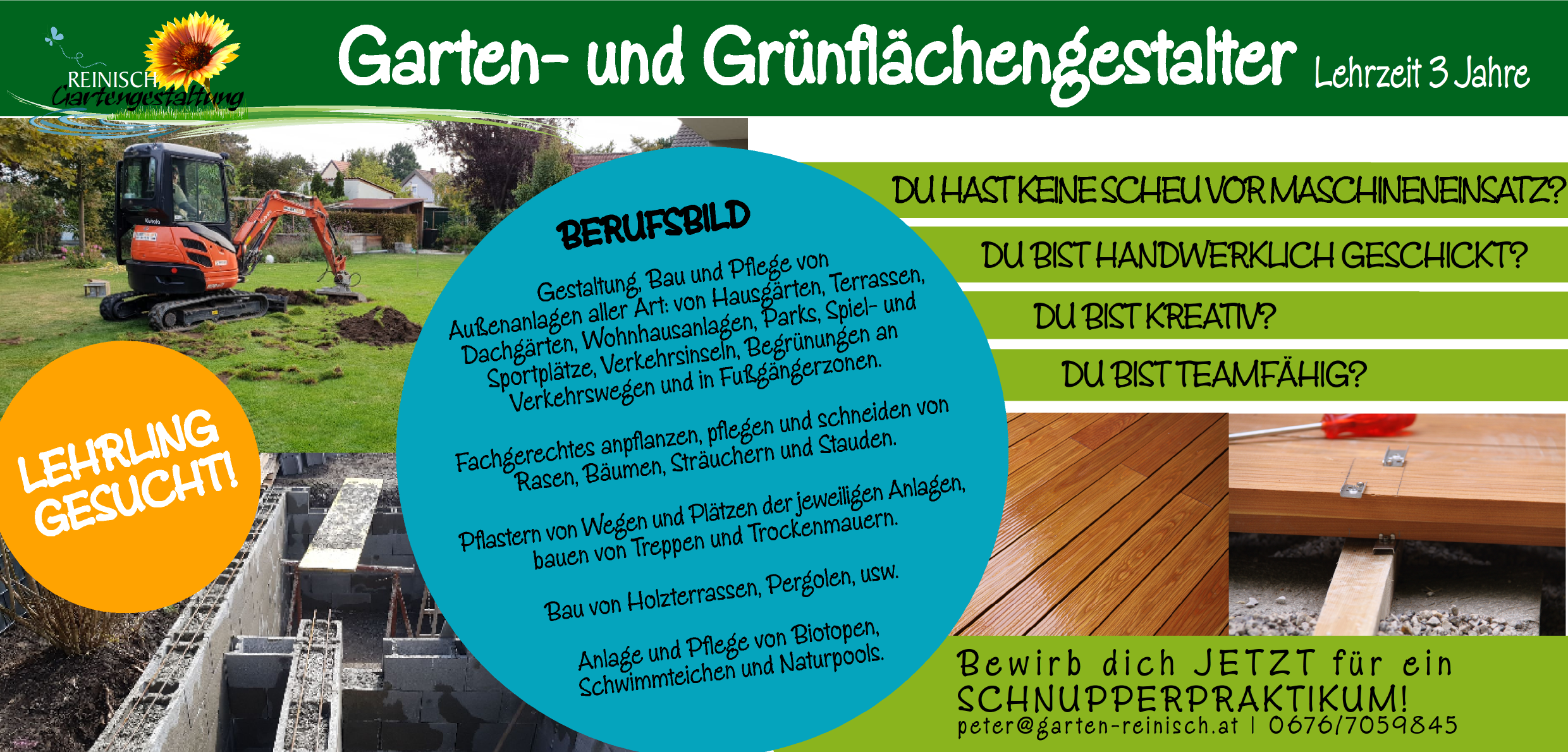 Lehrling Gesucht Gartengestaltung Reinisch Gmbh